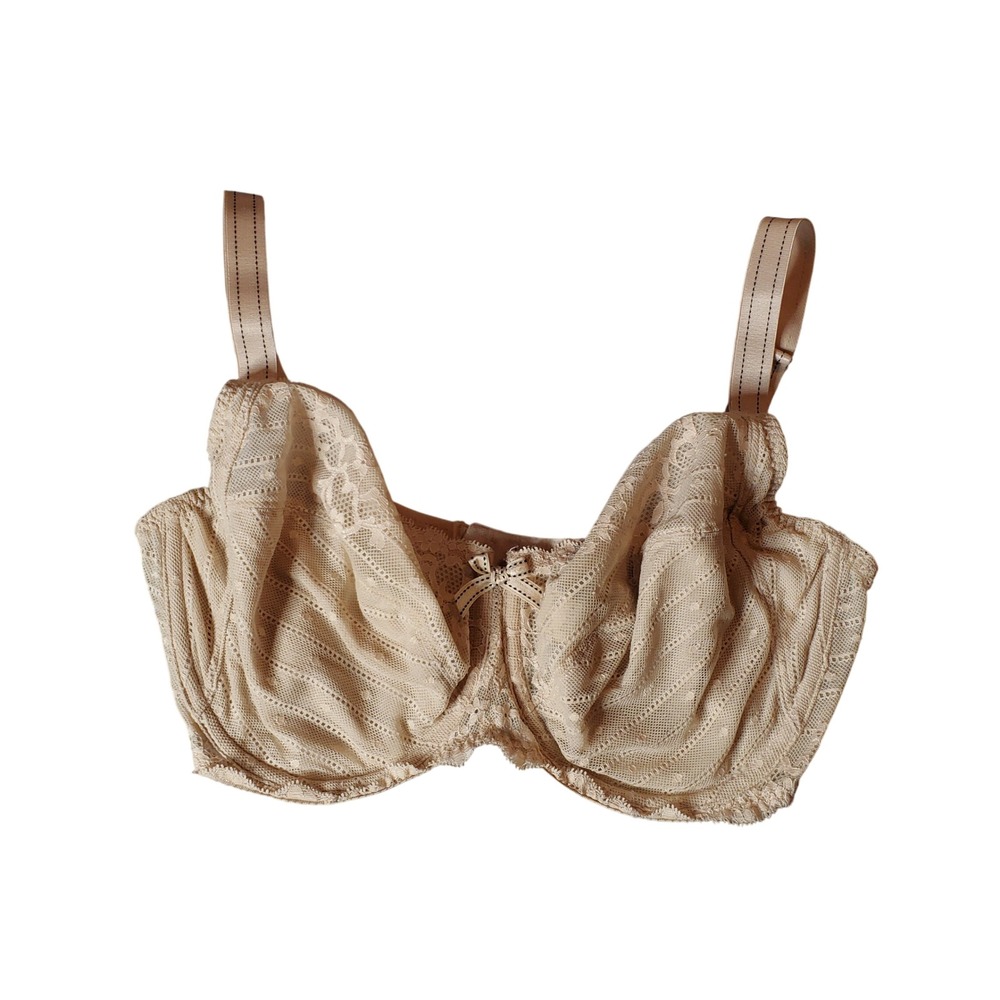 Chantelle Lace Bra Womens 32H Nude Excellent Underwire C32810